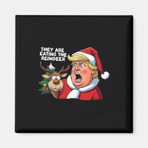 Christmas Trump Santa Claus They Are Eating The Re Magnet