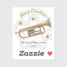 Christmas Trumpet Stars Music Lover's Personalised