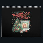 Christmas t's The Most Wonderful Time Vintage  Calendar<br><div class="desc">Christmas t's The Most Wonderful Time Vintage</div>