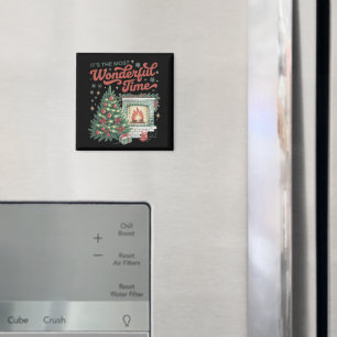 Christmas t's The Most Wonderful Time Vintage Magnet
