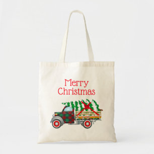 Christmas Ttee Truck Tote Bag