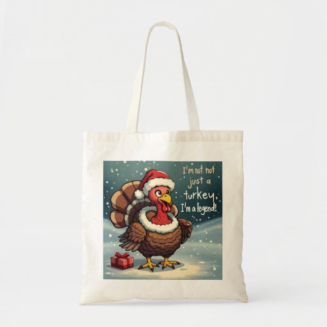 Christmas turkey tote bag (Front)