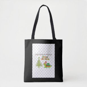 christmas turtle A-Line Dress Tote Bag