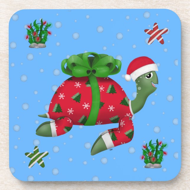 Christmas Turtle Coaster (Front)