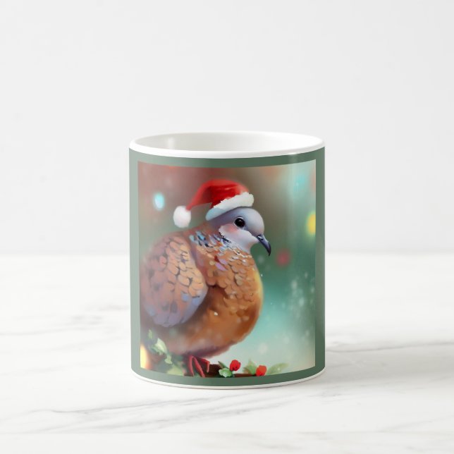 Christmas Turtle Dove 1 Coffee Mug (Center)