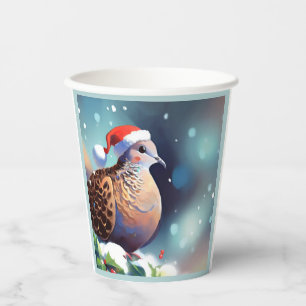 Christmas Turtle Dove 2 Paper Cups