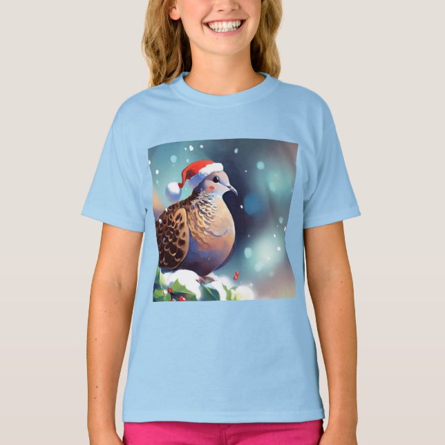 Christmas Turtle Dove 2 T-Shirt (Front)