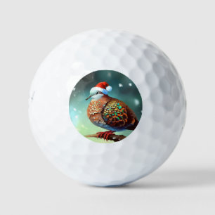 Christmas Turtle Dove (3) Golf Balls