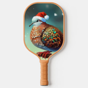 Christmas Turtle Dove (3) Pickleball Paddle
