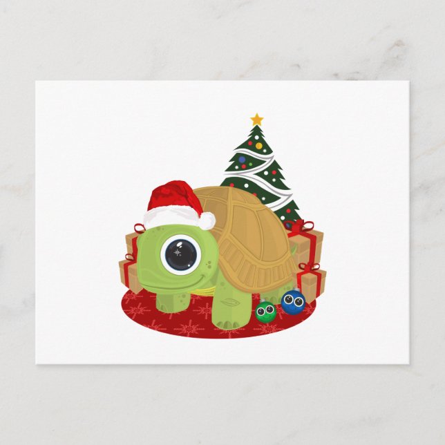 Christmas - Turtle Holiday Postcard (Front)