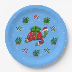 Christmas Turtle Paper Plate