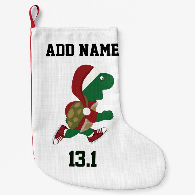 Christmas Turtle runner 13.1 Small Christmas Stocking (Front)