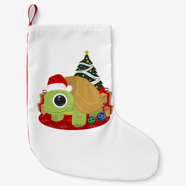 Christmas - Turtle Small Christmas Stocking (Front)