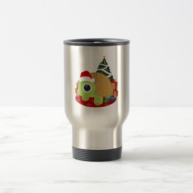 Christmas - Turtle Travel Mug (Center)