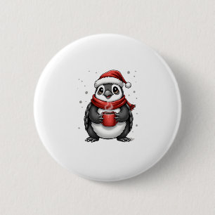 Christmas Turtle with Santa Hat Coffee Lover Funny 6 Cm Round Badge