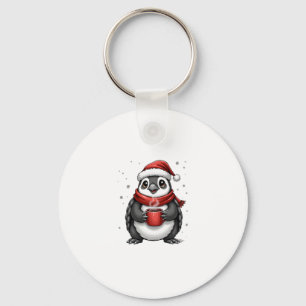 Christmas Turtle with Santa Hat Coffee Lover Funny Key Ring