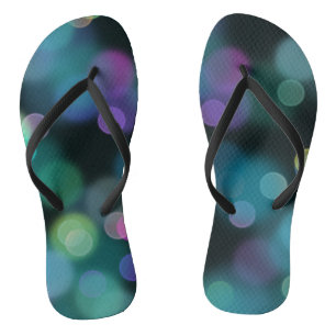 Christmas Twilight Pattern on Midnight Blue Jandals