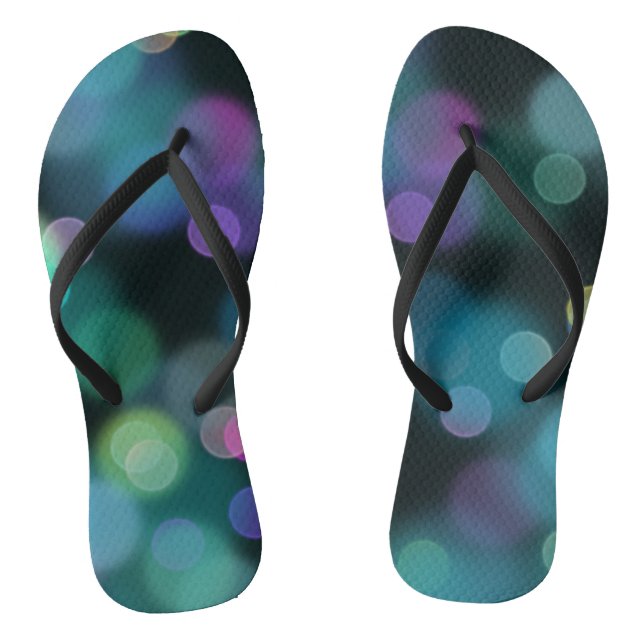 Christmas Twilight Pattern on Midnight Blue Jandals (Footbed)
