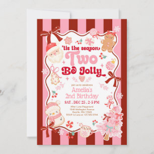 Christmas Two Be Jolly 2nd Birthday Invitation