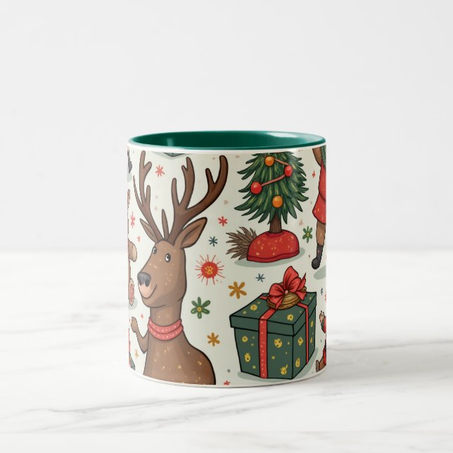 Christmas Two-Tone Coffee Mug (Center)