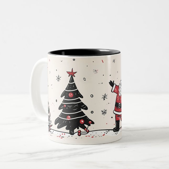  Christmas Two-Tone Coffee Mug (Front Left)