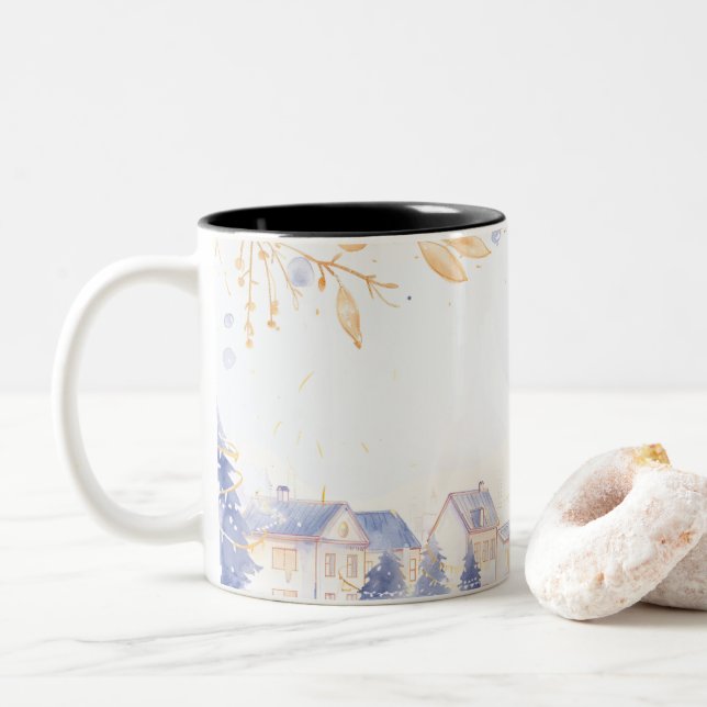  Christmas Two-Tone Coffee Mug (With Donut)