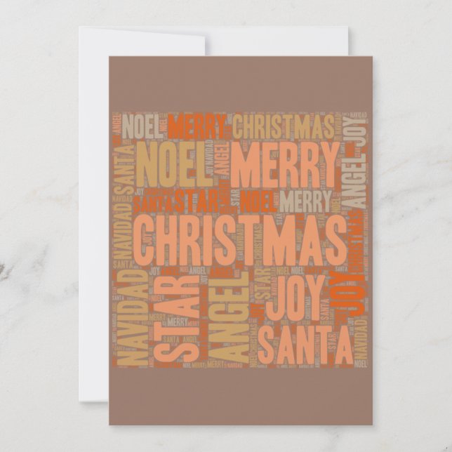 Christmas Typography Invitation (Front)