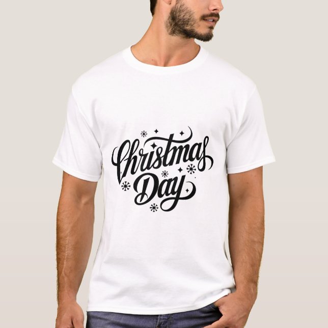 Christmas Typography Sayings T-Shirt (Front)