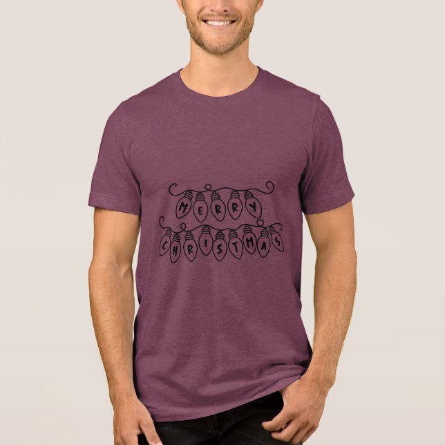Christmas Typography Sayings Tri-Blend Shirt (Front)
