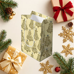 Christmas Typography Tree Gift Bag