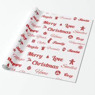 Christmas Typography Wrapping Paper