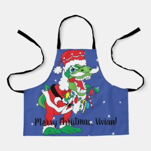 Christmas TySantaSaurus Apron