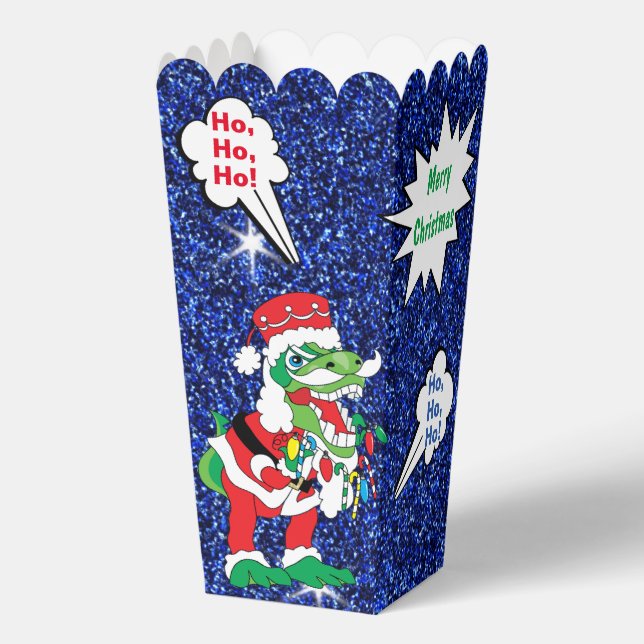 Christmas TySantaSaurus Rex Favour Boxes (Back)