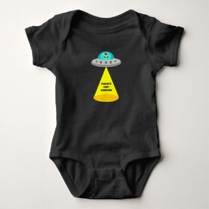 Christmas UFO Ho Ho Alien flying saucer Custom Baby Bodysuit
