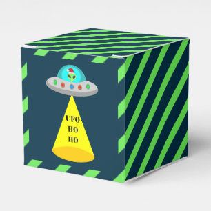 Christmas UFO Ho Ho Alien flying saucer Favour Box