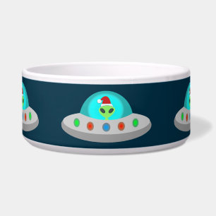 Christmas UFO Ho Ho Alien flying saucer Patterned