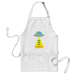 Christmas UFO Ho Ho Alien flying saucer Standard Apron