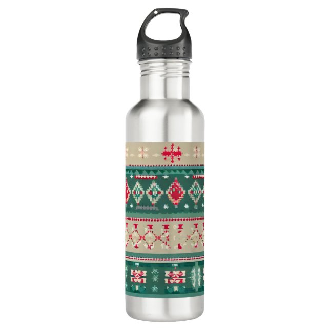 Christmas Ugly Sweater 2 710 Ml Water Bottle (Front)