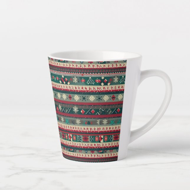 Christmas Ugly Sweater 4 Latte Mug (Right)