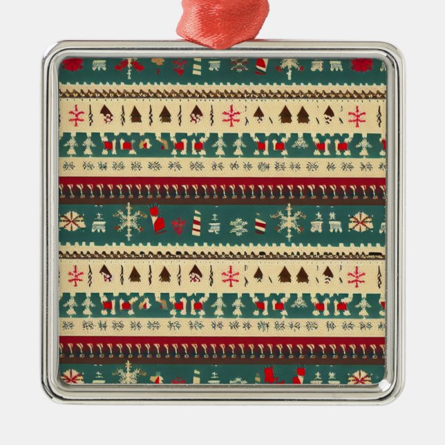 Christmas Ugly Sweater 5 Metal Tree Decoration (Front)