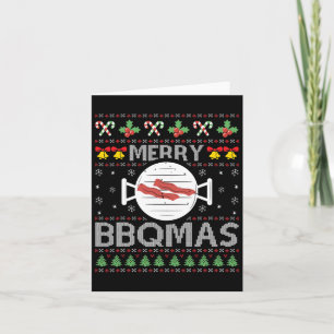 Christmas Ugly Sweater Byrbecue Xmas Party Merry B Card