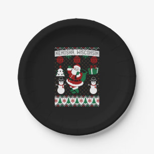 Christmas Ugly Sweater Kenosha Wisconsin Paper Plate
