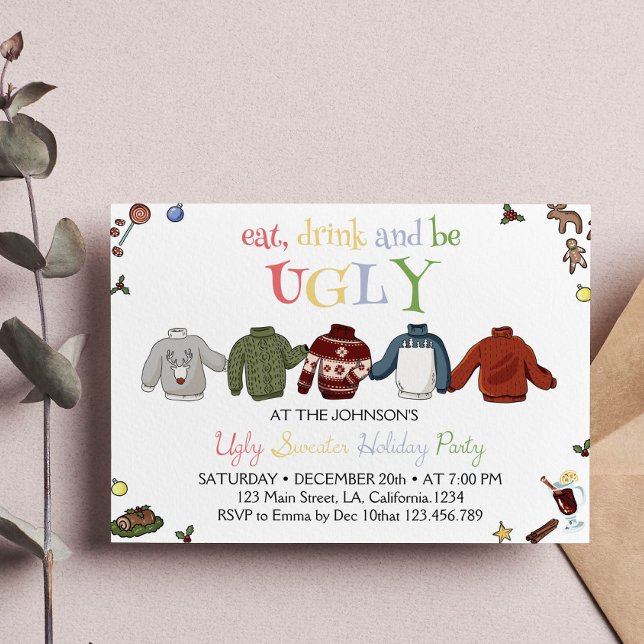 Christmas Ugly Sweater Party Invitation (Creator Uploaded)
