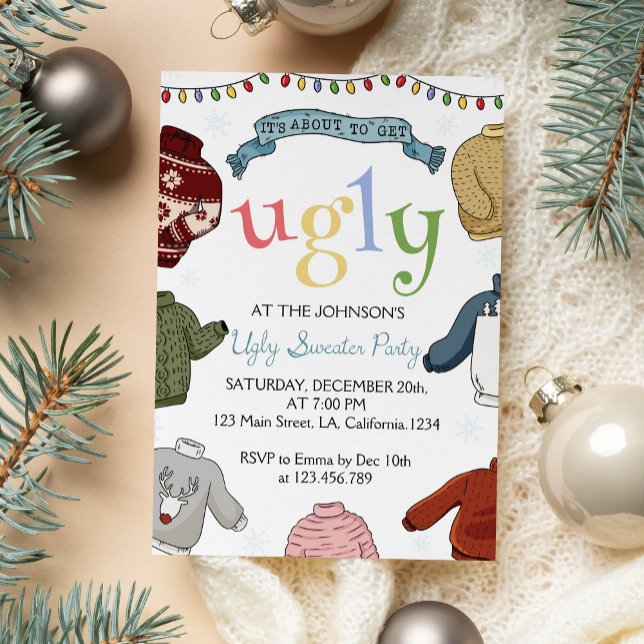 Christmas Ugly Sweater Party Invitation (Creator Uploaded)