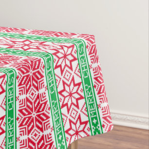 Christmas ugly sweater pattern Holiday tablecloth