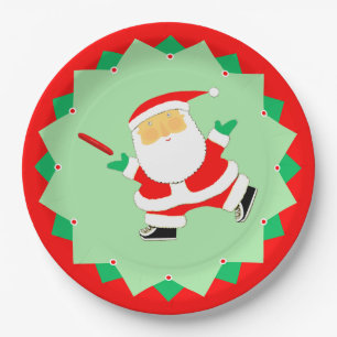 Christmas Ultimate Frisbee Paper Plate