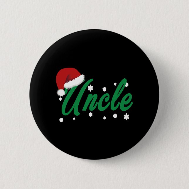 Christmas Uncle 6 Cm Round Badge (Front)