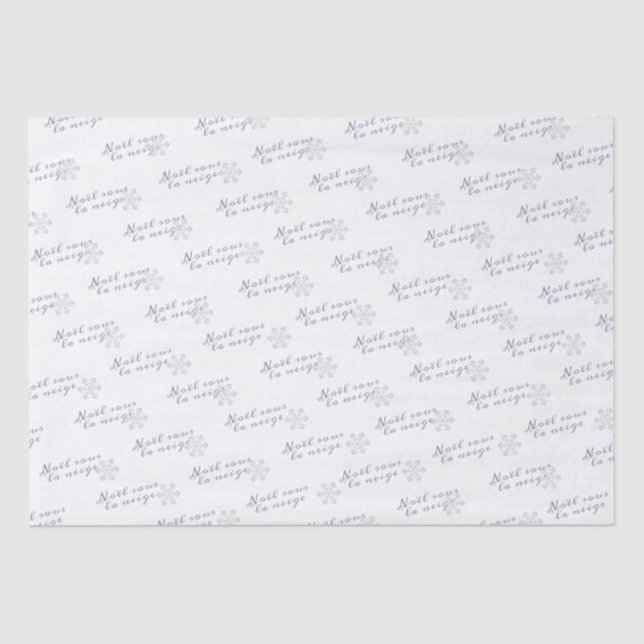 Christmas Under the Snow White Christmas in French Tissue Paper (Front)
