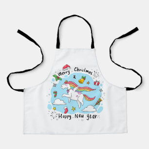 Christmas Unicorn Apron