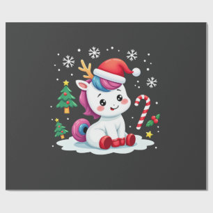 Christmas Unicorn Cute Magical Xmas Toddler Girls Wrapping Paper